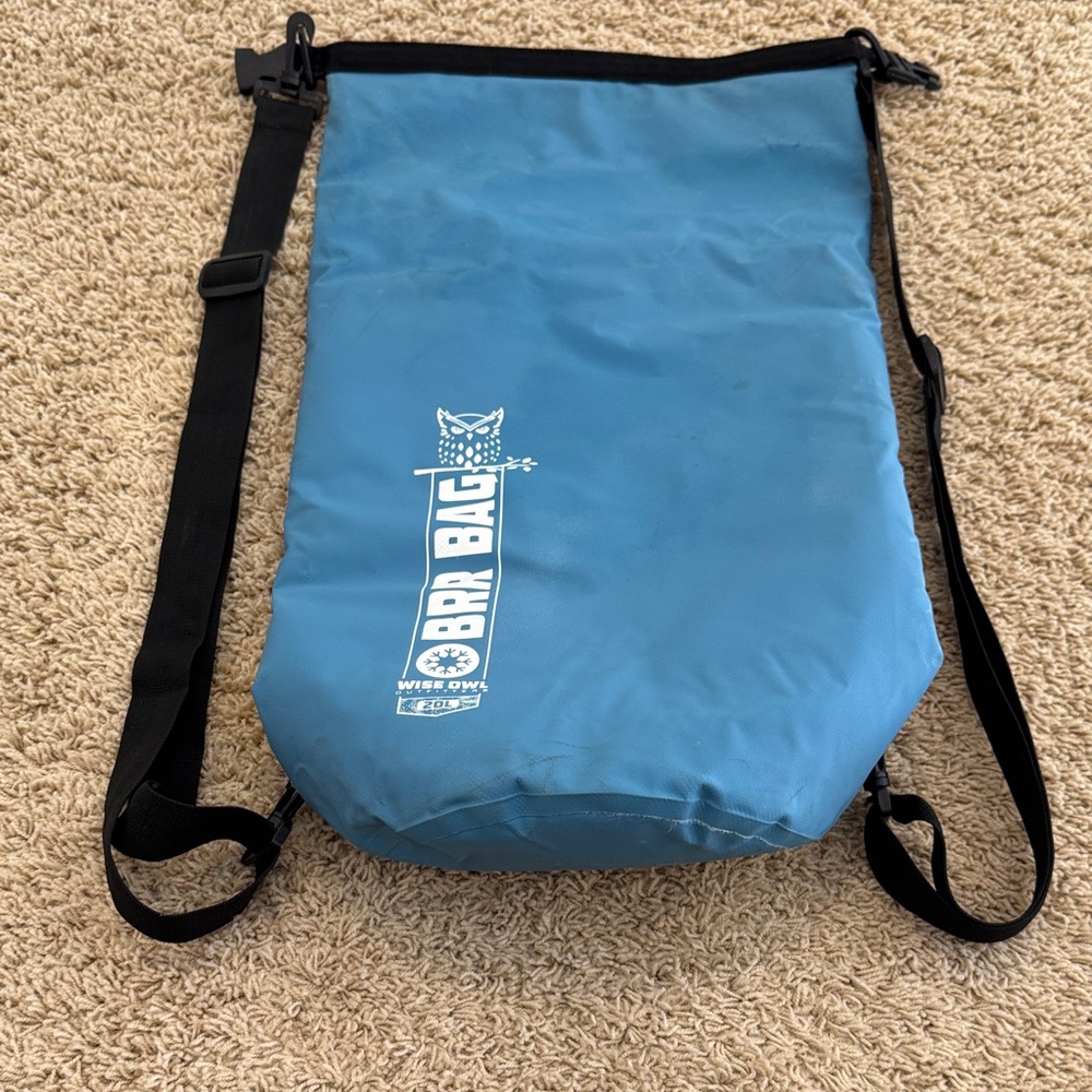 Wise Owl Outfitters 20L Orange Brr Roll-top Bag, Blue Insulated Backpack Cooler